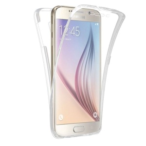 Husa de protectie Flippy® pentru Samsung A7 2017 Full Tpu 360 V2 Transparent cu margini albe - Img 5