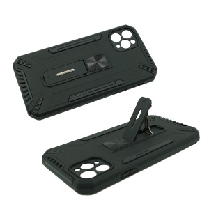 Husa de protectie Flippy compatibila cu Apple iPhone 11 Defender Model 4 cu suport, Negru - Img 3