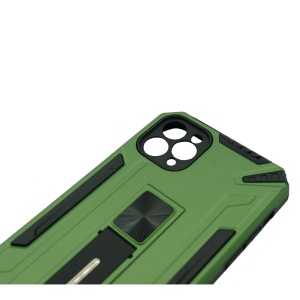 Husa de protectie Flippy compatibila cu Apple iPhone 11 Defender Model 4 cu suport, Verde deschis - Img 3