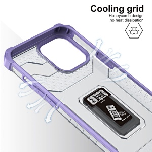 Husa de protectie Flippy compatibila cu Apple iPhone 13 Pro Acrylic Armor cu suport Mov - Img 6