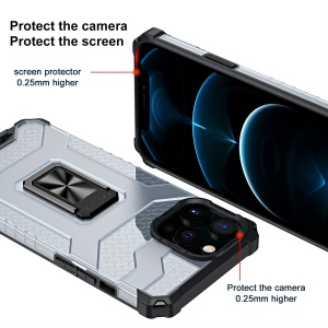 Husa de protectie Flippy compatibila cu Apple iPhone 13 Pro Acrylic Armor cu suport Negru - Img 6