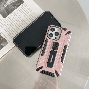 Husa de protectie Flippy pentru Apple iPhone 13 Defender Sergeant Brave cu suport,Roz Auriu - Img 4