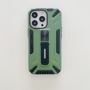 Husa de protectie Flippy pentru Apple iPhone 13 Pro, Defender Sergeant Brave cu suport, Verde - Img 2