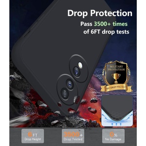Husa de Protectie, Flippy, pentru Honor 70, Liquid Silicone, cu Microfibra pe Interior, Protectie Antisoc, Compatibil Incarcare Wireless, Negru - Img 5