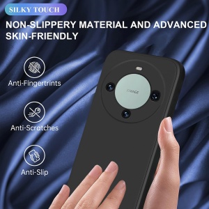 Husa de Protectie, Flippy, pentru Huawei Mate 60 Pro, Liquid Silicone, cu Microfibra pe Interior, Protectie Antisoc, Compatibil Incarcare Wireless, Negru - Img 7