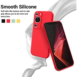Husa de Protectie, Flippy, pentru Huawei P60 Pro, Liquid Silicon, cu Microfibra pe Interior, Protectie Antisoc, Compatibil Incarcare Wireless, Rosu - Img 5