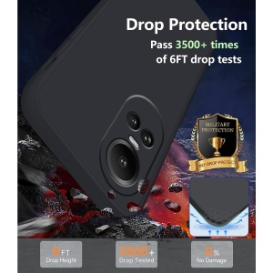 Husa de Protectie, Flippy, pentru Oppo Reno 10 Pro 5G, Liquid Silicone, cu Microfibra pe Interior, Protectie Antisoc, Compatibil Incarcare Wireless, Negru - Img 4