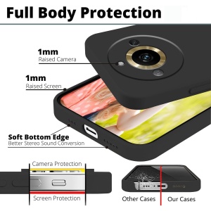 Husa de Protectie, Flippy, pentru Realme 11 Pro Plus, Liquid Silicone, cu Microfibra pe Interior, Protectie Antisoc, Compatibil Incarcare Wireless, Negru - Img 4