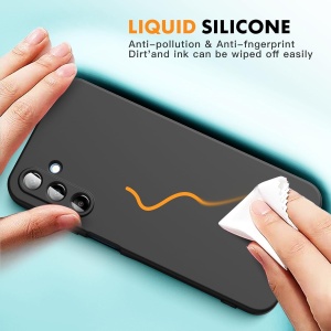 Husa de Protectie, Flippy, pentru Samsung Galaxy A15, Liquid Silicone, cu Microfibra pe Interior, Protectie Antisoc, Compatibil Incarcare Wireless, Negru - Img 7