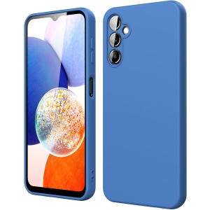 Husa de Protectie, Flippy, pentru Samsung Galaxy A15, Liquid Silicone, cu Microfibra pe Interior, Protectie Antisoc, Compatibil Incarcare Wireless, Albastru - Img 1