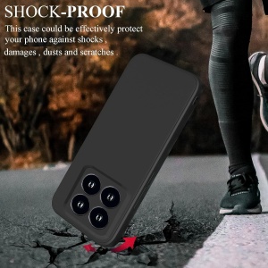 Husa de Protectie, Flippy, pentru Xiaomi 14, Liquid Silicone, cu Microfibra pe Interior, Protectie Antisoc, Compatibil Incarcare Wireless, Negru - Img 5