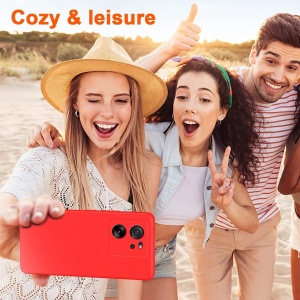 Husa de Protectie, Flippy, pentru Xiaomi Redmi 13T, Liquid Silicone, cu Microfibra pe Interior, Protectie Antisoc, Compatibil Incarcare Wireless, Rosu - Img 2