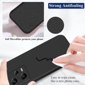 Husa de Protectie, Flippy, pentru Xiaomi Redmi Note 12 Pro 5G, Liquid Silicone, cu Microfibra pe Interior, Protectie Antisoc, Compatibil Incarcare Wireless, Negru - Img 4