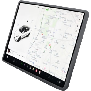 Husa de Protectie Margini Ecran Frontal Tesla, Flipp, Compatibil cu Tesla Model 3/Y, din TPE, Gri - Img 2