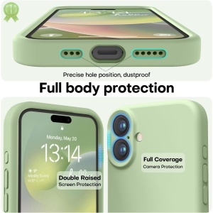 Husa de Protectie Matte TPU, Flippy, pentru Apple iPhone 16, Protectie Camera, Antisoc, Antizgariere, Antialunecare, Acoperire Completa, Verde - Img 2