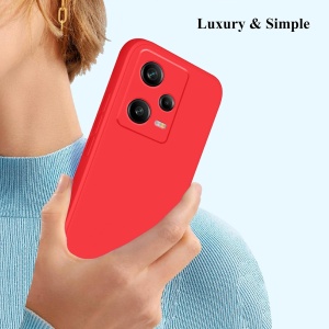 Husa de Protectie Matte TPU, Flippy, pentru Xiaomi Redmi 12 Pro, Protectie Camera, Antisoc, Antizgariere, Antialunecare, Acoperire Completa, Rosu - Img 2
