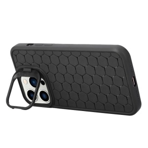 Husa de Protectie TPU, Flippy, pentru Apple iPhone 14 Pro Max, 3D Cube, cu Inel, Protectie Camera, Antisoc, Antizgariere, Antialunecare, Acoperire Completa, Negru - Img 3