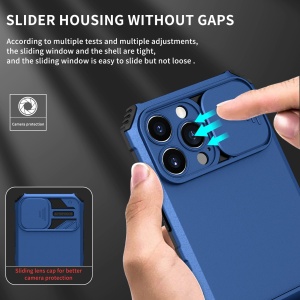 Husa Defender cu Stand pentru iPhone 11, Albastru, Suport reglabil, Antisoc, Protectie glisanta pentru camera, Flippy - Img 5