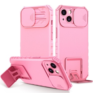 Husa Defender cu Stand pentru iPhone 13 Pro Max, Roz, Suport reglabil, Antisoc, Protectie glisanta pentru camera, Flippy - Img 2