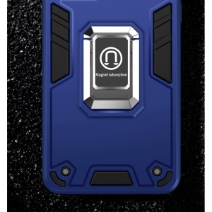 Husa Iron Warriors pentru iPhone 13, Flippy, Hybrid Ring Holder Kickstand, Albastru inchis - Img 5