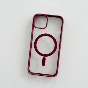 Husa MagSafe pentru Apple iPhone 13 Pro, Full Cover, Frosted Acrylic Color Big Hole, Magnetica, Incarcare Wireless, Flippy, Mov - Img 4