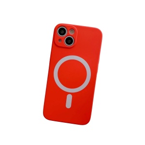 Husa MagSafe pentru Apple iPhone 14 Pro Max, Silicon, Protectie pentru camera, Magnetica, Incarcare Wireless, Flippy, Rosu - Img 2