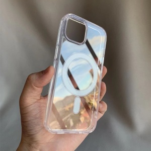 Husa MagSafe Silicone Acryl pentru iPhone 14 Pro Max, Flippy, ambalaj Blister Transparenta - Img 6