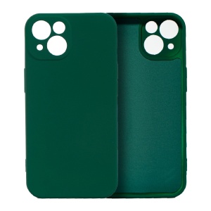 Husa pentru Samsung Galaxy A3 4G, Flippy, Liquid Silicone, cu Microfibra pe interior, Protectie Antisoc, Verde inchis - Img 1