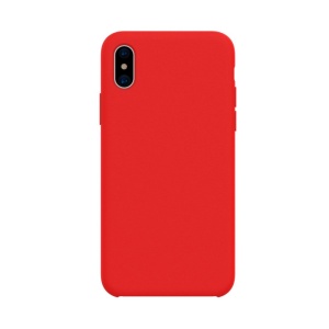 Husa protectie compatibila cu Apple iPhone X/XS Liquid Silicone Case Rosu - Img 1
