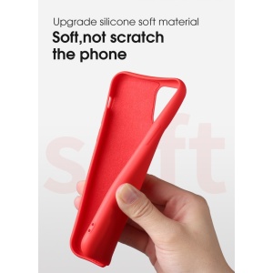 Husa protectie Flippy compatibila cu Apple iPhone 11 Liquid Silicone Case Rosu - Img 17