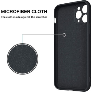 Husa protectie Flippy compatibila cu Apple iPhone 11 Pro Liquid Silicone Ring cu suport rotativ Negru - Img 7