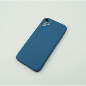 Husa protectie Flippy compatibila cu Apple iPhone 12 Mini Liquid Silicone Case Albastru inchis - Img 3