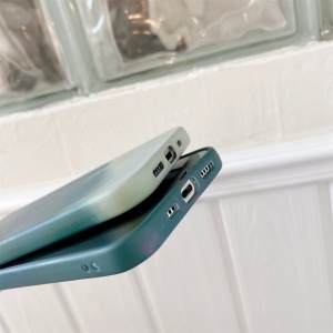 Husa protectie Flippy compatibila cu Apple iPhone 12 Mini Tpu Ombre, Verde/Alb - Img 10