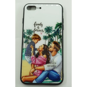 Husa protectie Flippy compatibila cu Apple iPhone 13 Pro Max Glass print Family is Forever Multicolor - Img 3