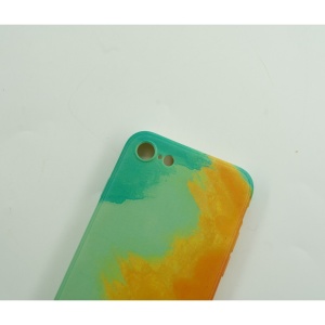 Husa protectie Flippy compatibila cu Apple iPhone XR Tpu Ombre, Verde/Portocaliu - Img 4