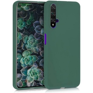 Husa protectie Flippy compatibila cu Huawei Nova 5T Liquid Silicone Case Verde - Img 2