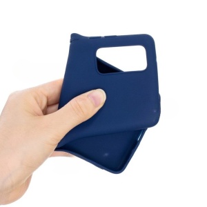Husa protectie Flippy compatibila cu Samsung Galaxy S21 Ultra Liquid Silicone Case Albastru - Img 4