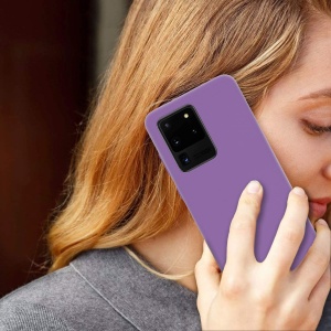 Husa protectie Flippy compatibila cu Samsung S20 Ultra Liquid Silicone Case Mov - Img 4