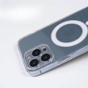 Husa protectie Flippy pentru iPhone 13 Pro Mag Safe, 2 in 1 incarcare si magnet, Silicon si Acril, Transparenta - Img 2