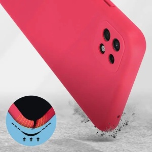 Husa protectie Flippy pentru Samsung A22 5G Liquid Silicone Roz Fuchsia/Roz - Img 8