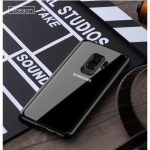 Husa Samsung Galaxy S9 Plus Tpu Transparent cu margini colorate negru - Img 3