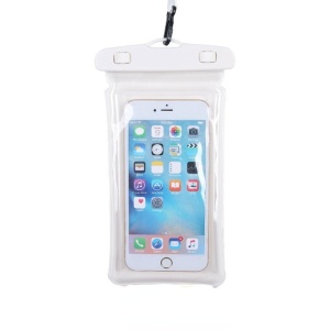 Husa subacvatica Waterproof Flippy, Snowproof, Universala, Senzoriala, cu Snur, pentru telefon sau documente, Alb - Img 1
