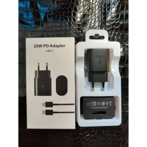 Incarcator Universal 25 W USB-C + Cablu Type-C, Flippy, Negru - Img 3