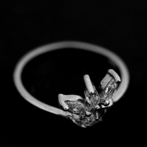 Inel din Argint 925 cu Zirconii, model Floare, marimea 58 - Img 4