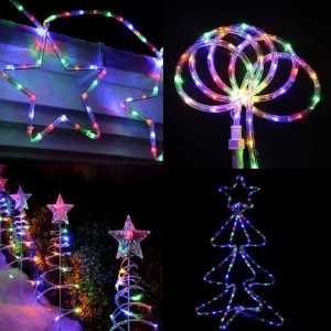 Instalatie Craciun, 14 m, 336 Led-uri, Furtun Luminos, Multicolor, Transformator, 8 jocuri de lumini, Sectionabila, 220 V, Flippy - Img 13
