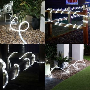 Instalatie Craciun, 90 m, 2160 Led-uri, Furtun Luminos, Alb rece, Transformator, 8 jocuri de lumini, Sectionabila, 220 V, Flippy - Img 13