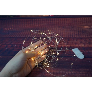 Instalatie Craciun, Liniara, 3 m, Baterii, 30 LED-uri, Alb Cald, Fir Cupru, Interior/Exterior, Flippy - Img 4