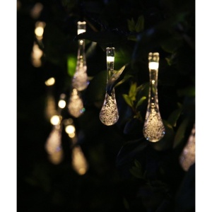 Instalatie Craciun, Tip Picaturi, 50 Led-uri, 9.5 metri, Alb cald, Energie solara, Senzor de lumina, Flippy - Img 9