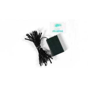 Instalatie de Craciun cu Baterii Tip Liniar, 2 jocuri de lumini, Fir Verde 3 m 30 LED -uri, Alb Cald - Img 5