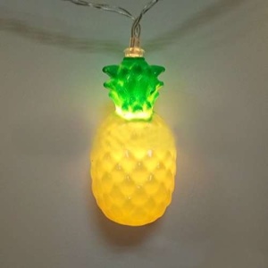Instalatie de Craciun, Flippy®, Tip Sir cu Baterii, 1.5 m, 10 LED-uri, Model Ananas, Galben - Img 4
